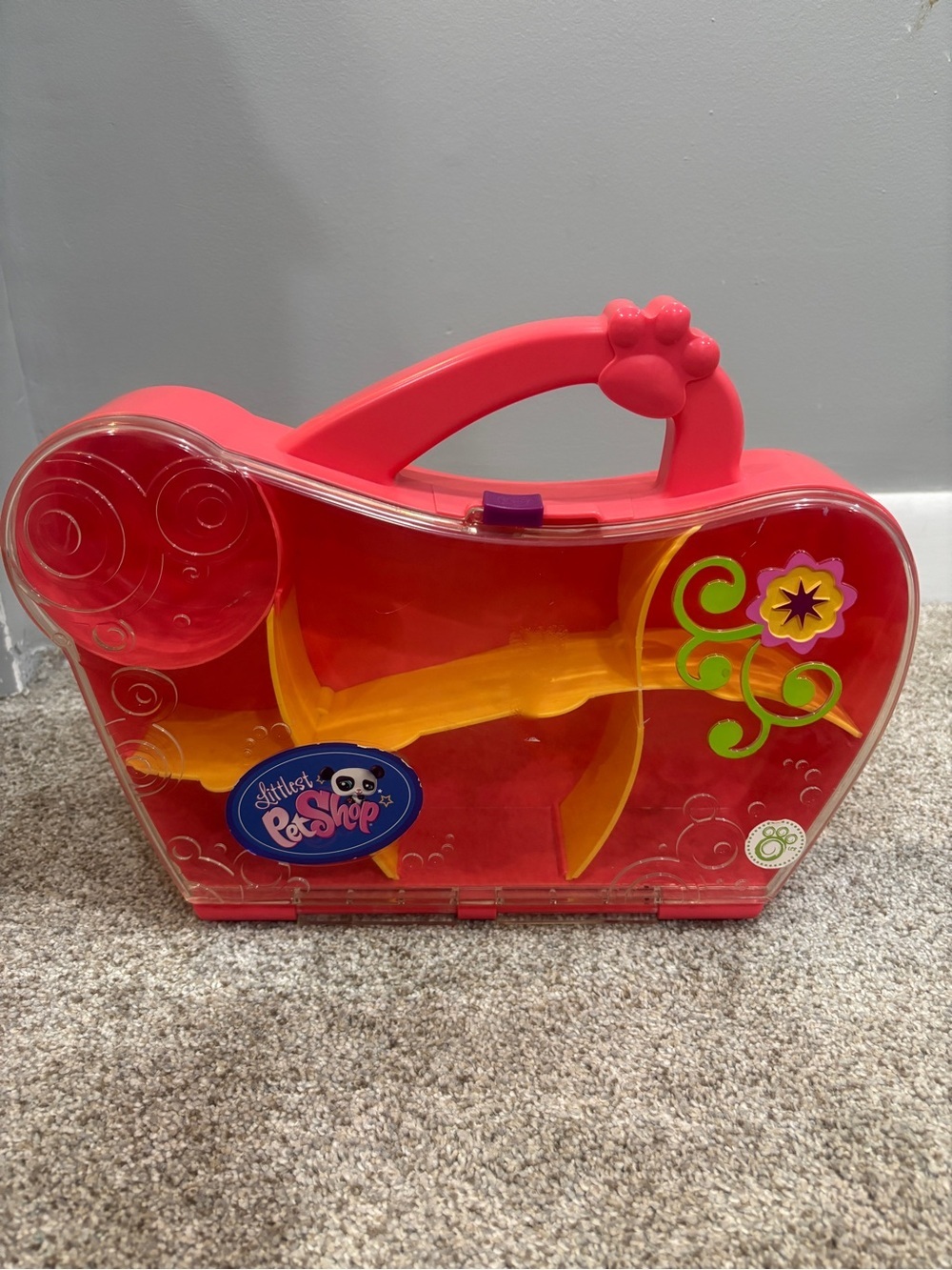 Littlest Pet Shop Lps Lpsa Carry Storage Case Pink Orange Hard Hasbro Authentic